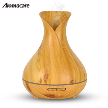 Aromacare Vase Stil Design Holzmaserung Aroma Diffusor 400ml ätherisches Öl Diffusor